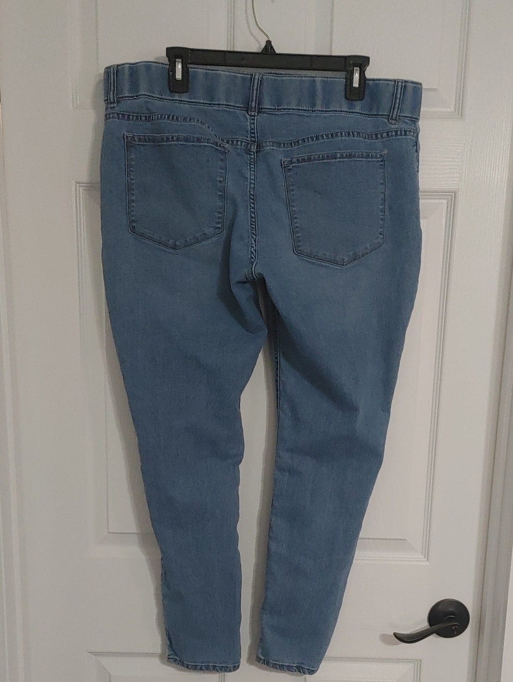 Lee Women’s Light Blue Stretch Skinny Pull On Above Ankle Length Jeans Size XL - Picture 3 of 5